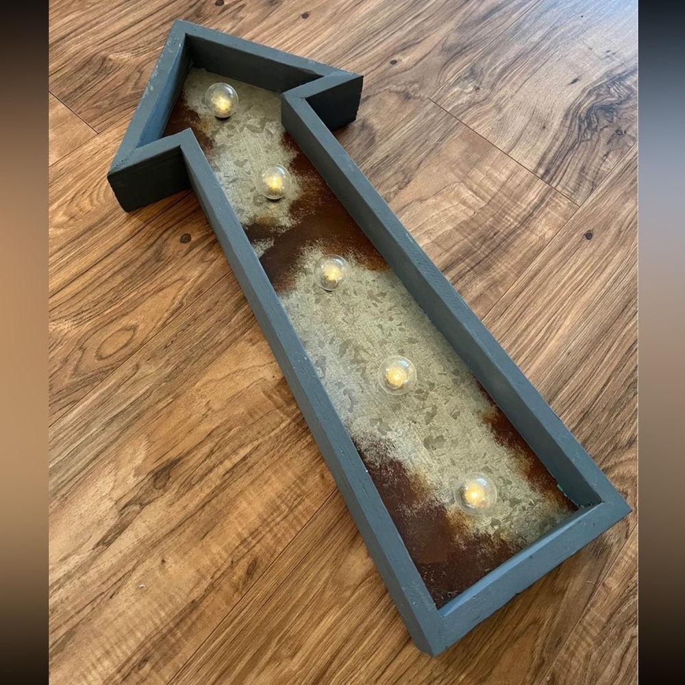 Wood and Metal Arrow Wall Decor
